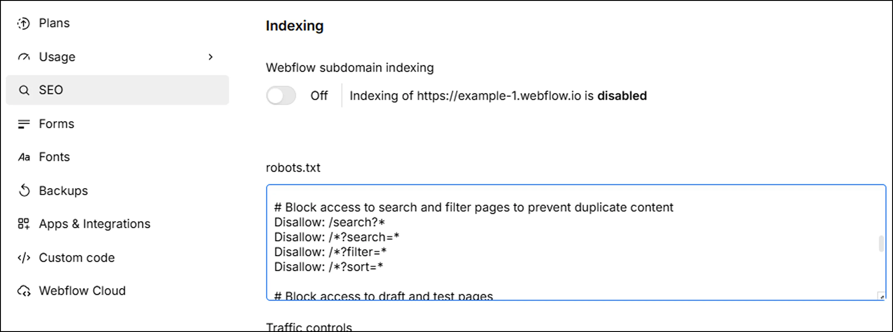 Customize Your Robots.txt for Crawl Control in webflow
