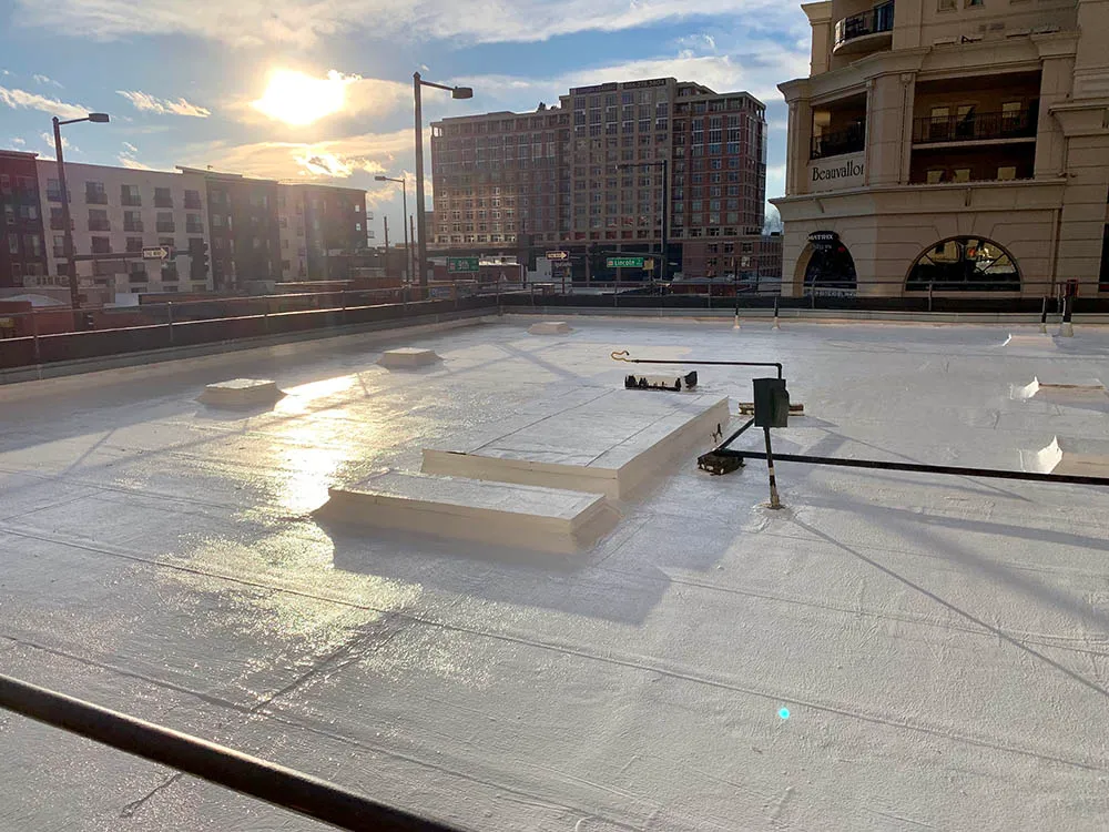 Sky Rise downtown Denver roof coating.