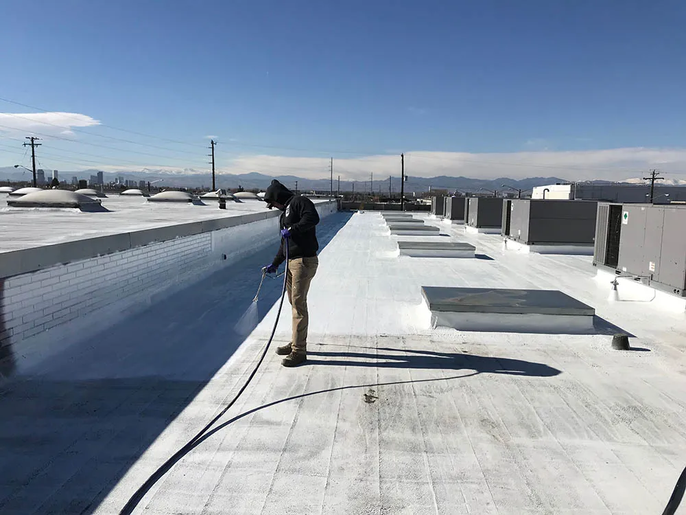 Sky Rise downtown Denver roof coating.