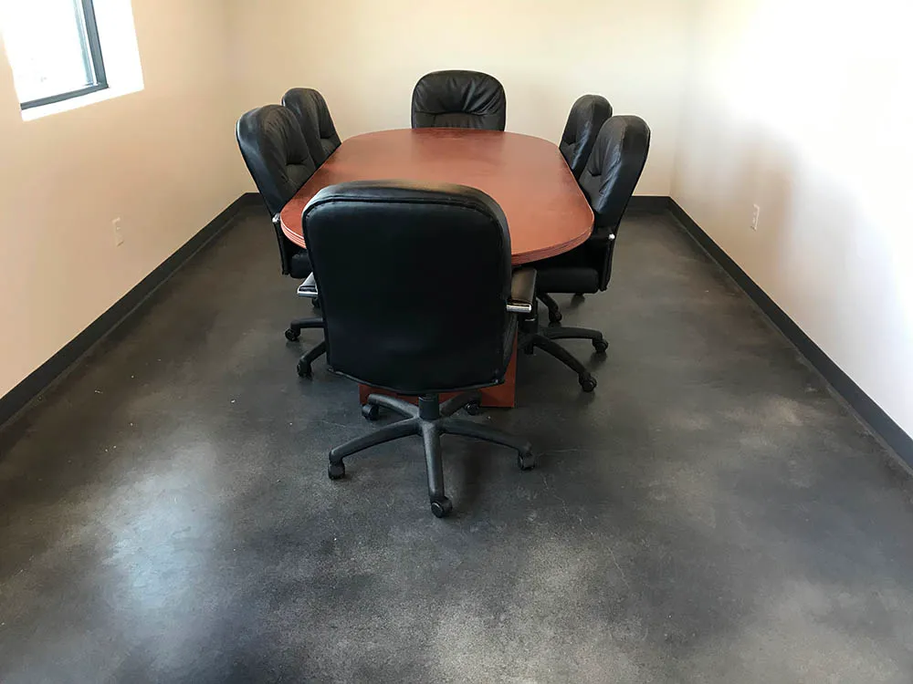 Office building cement floor coating.