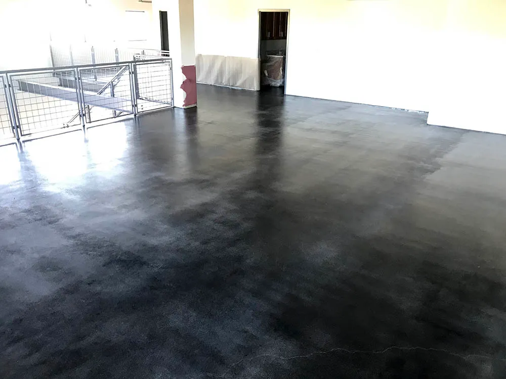 Office building cement floor coating.
