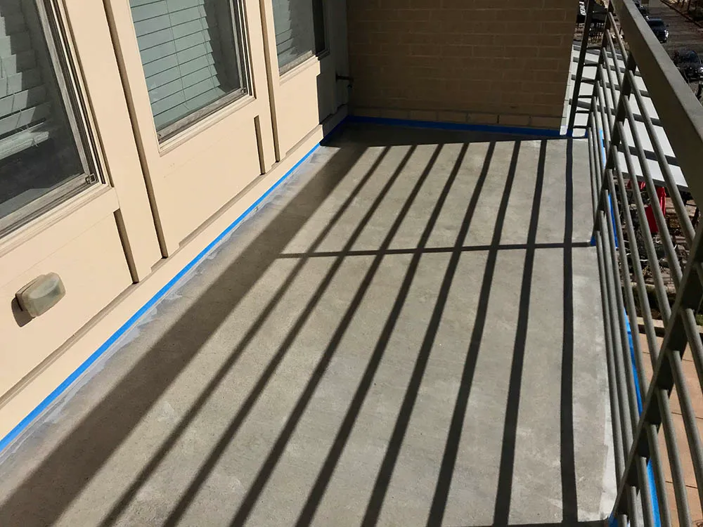 Villagio condo deck floor coating.