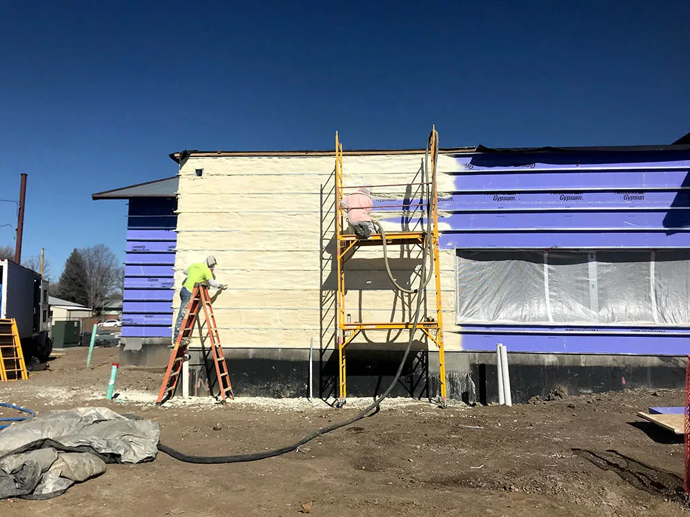 Apex Fitzmorris rec center spray foam installation.