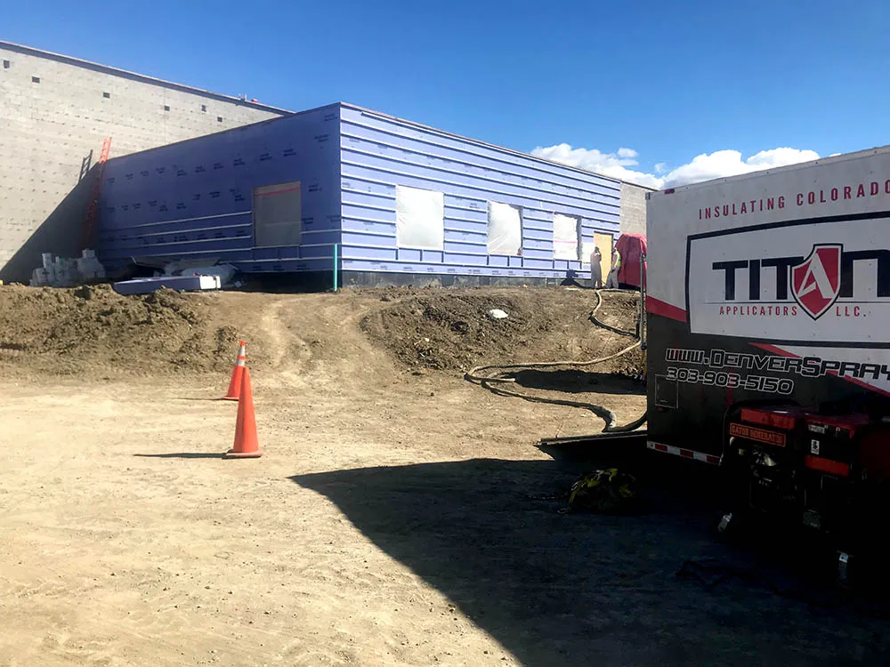 Apex Fitzmorris rec center spray foam installation.