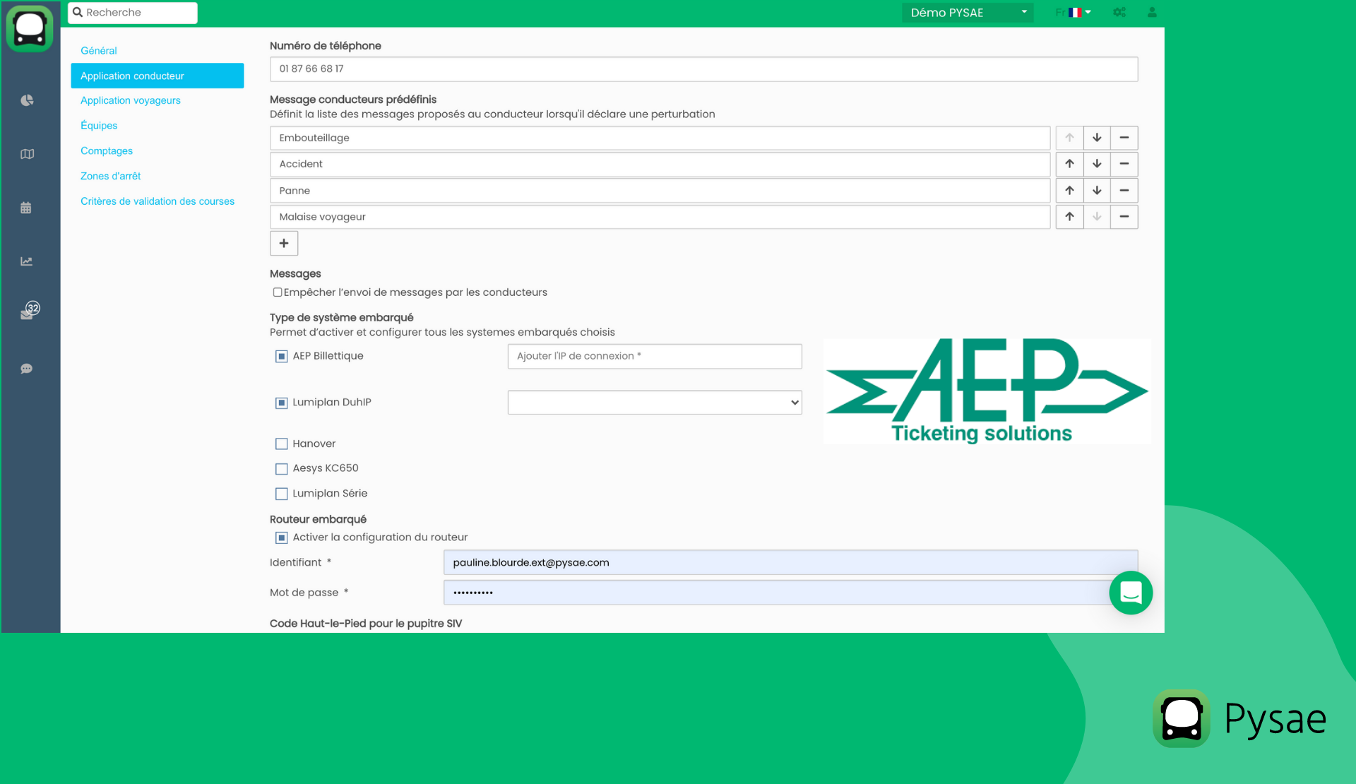 Illustration de l'article : Pysae s'interface avec le système billettique à bord : AEP