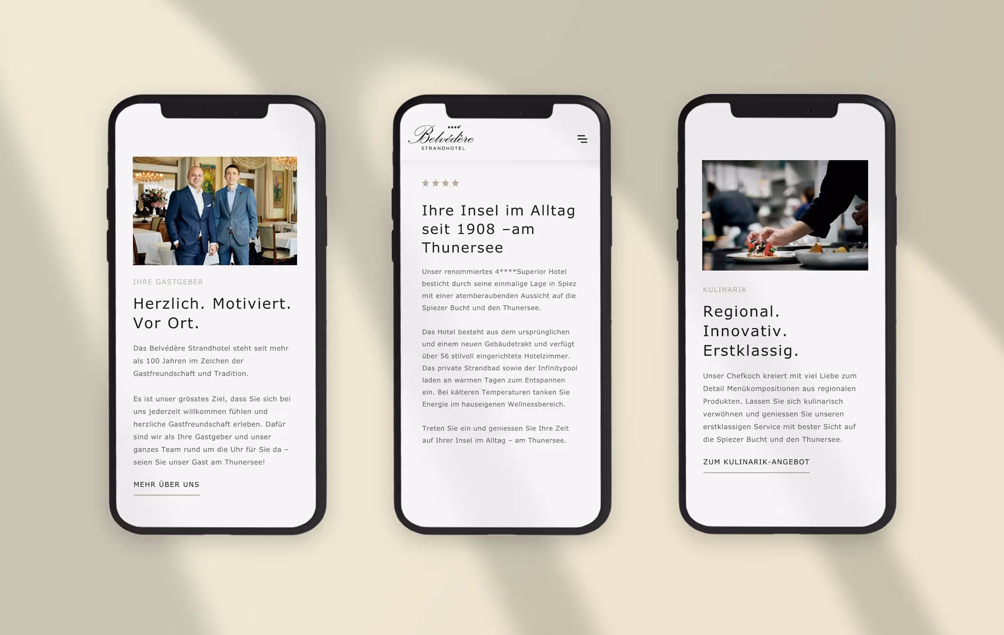 Mobile Webdesign Schweizer Hotel
