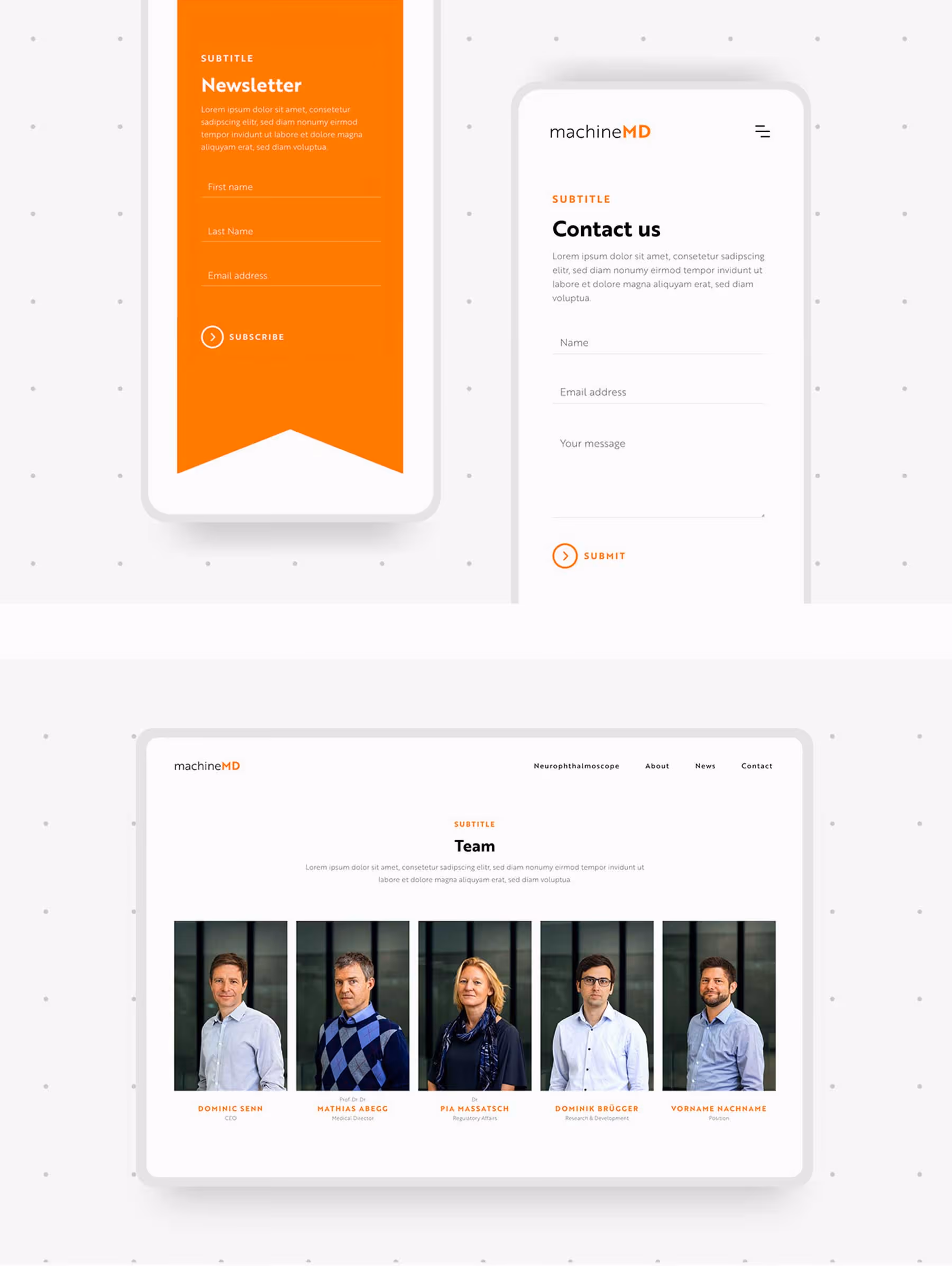 Webdesign Medtech Firma Schweiz