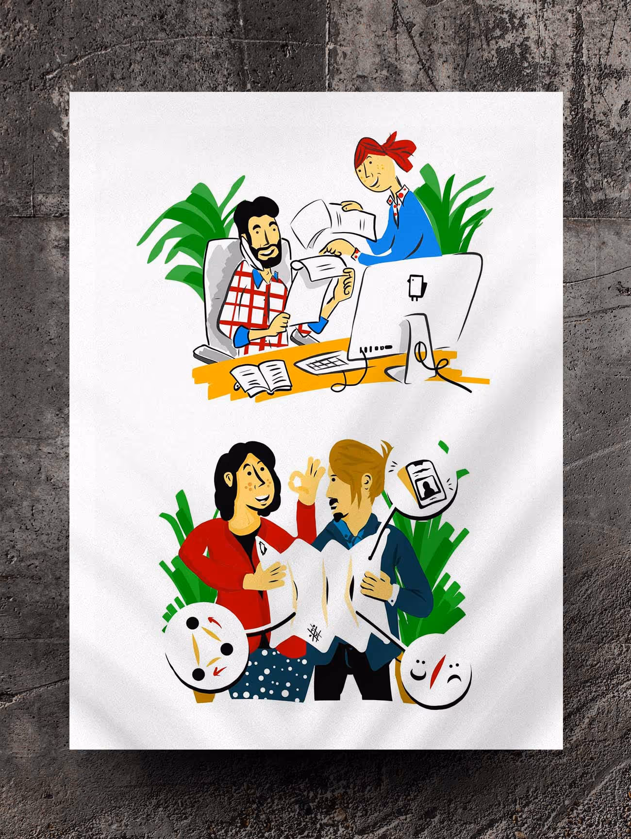 Illustrationen für Schweizer IT-Firma