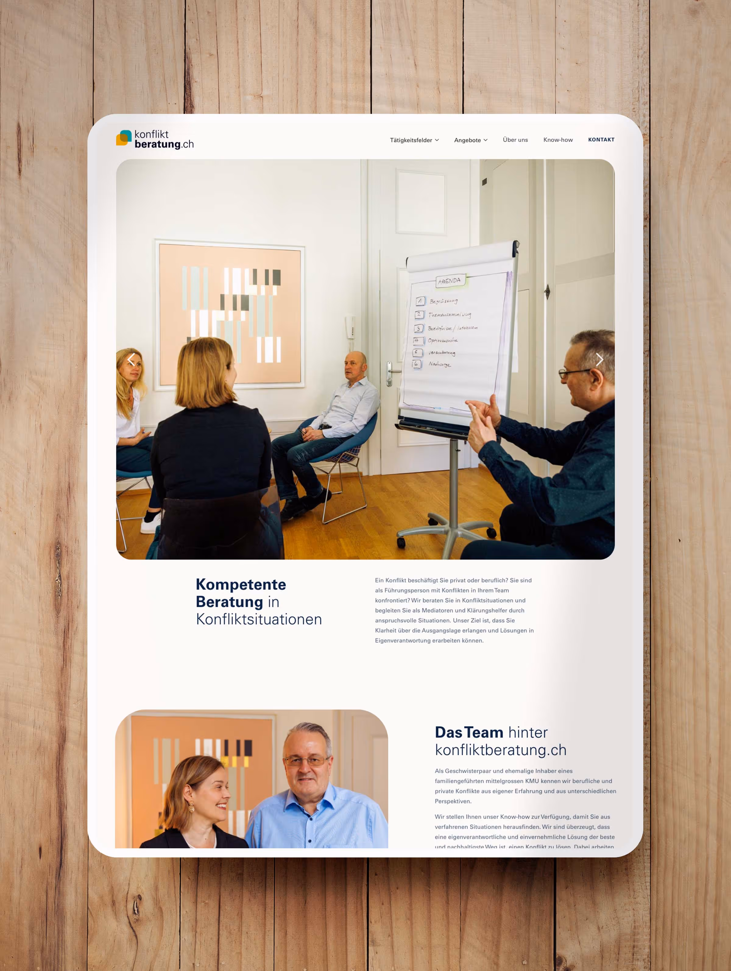 Webdesign für Berner Firma konfliktberatung.ch