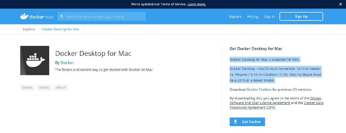 Docker Desktop for Mac