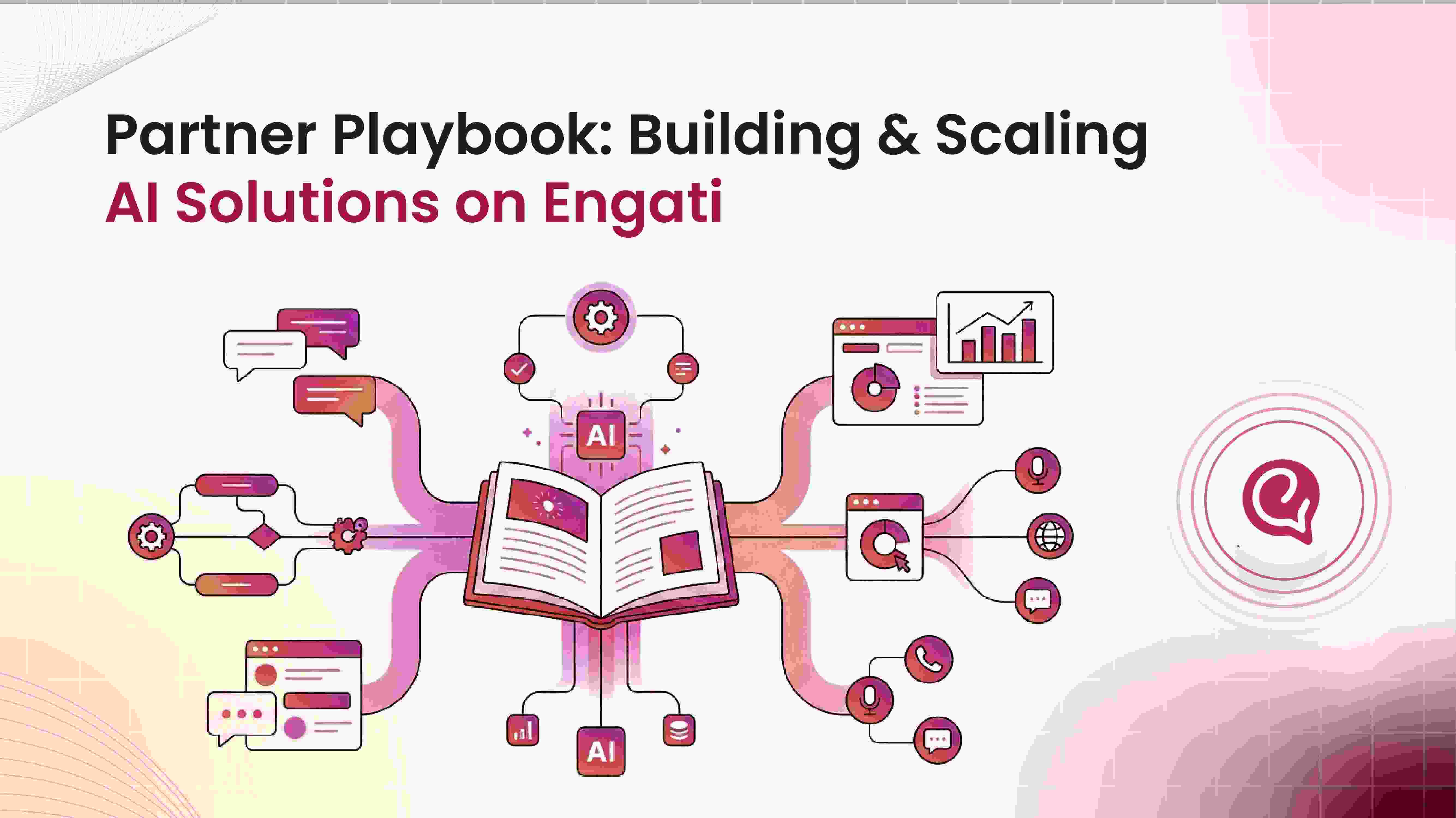 blog banner featuring AI interface, chatbot conversation flow, and automation visuals