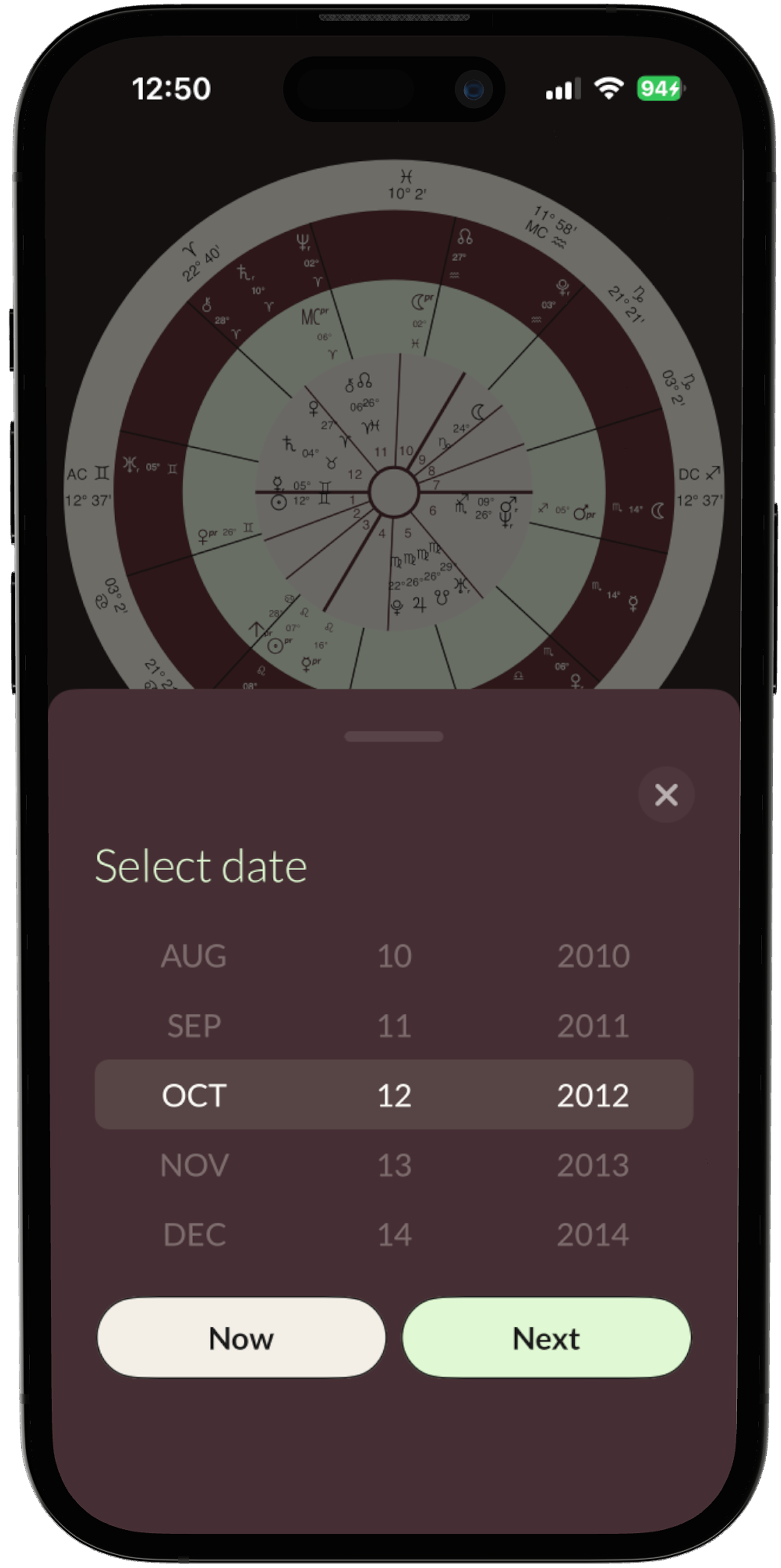 Current LILA Time Scroll date selector