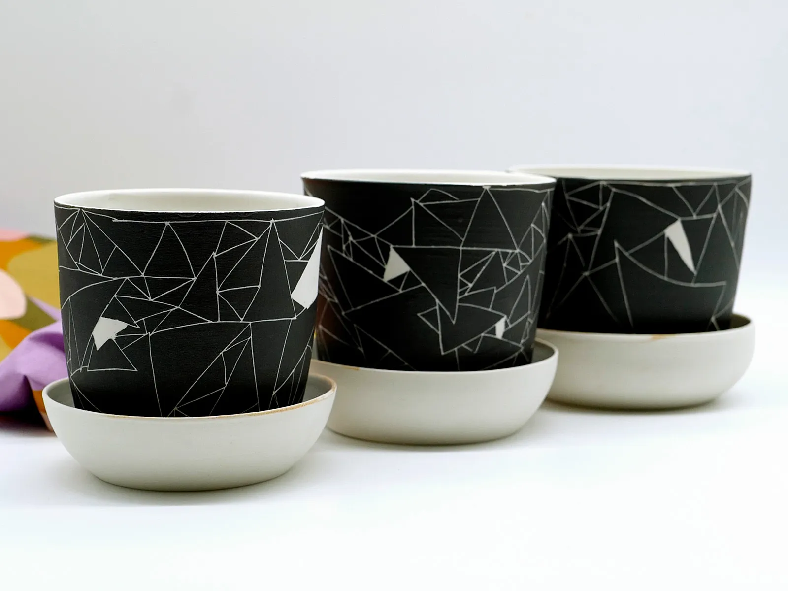 Pot de fleur triangle 