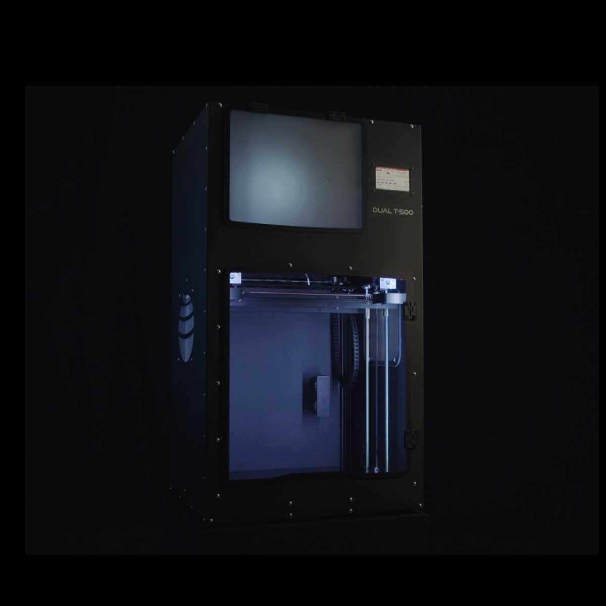 Dual T 500 3D Printer: Full View