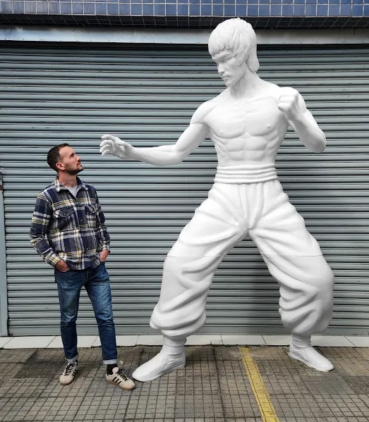 Bruce Lee impreso en 3D de 3 metros con la impresora Big T