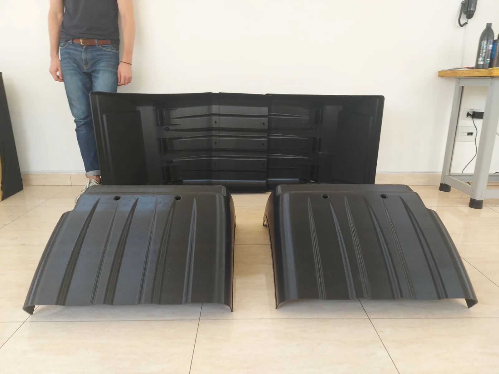 Paneles de carrocería automotriz impresos en 3D en color negro en São Paulo