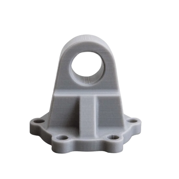 Suporte técnico impresso em 3D em PLA, um material padrão e econômico.