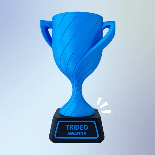 Troféu personalizado impresso em 3D com tag NFC