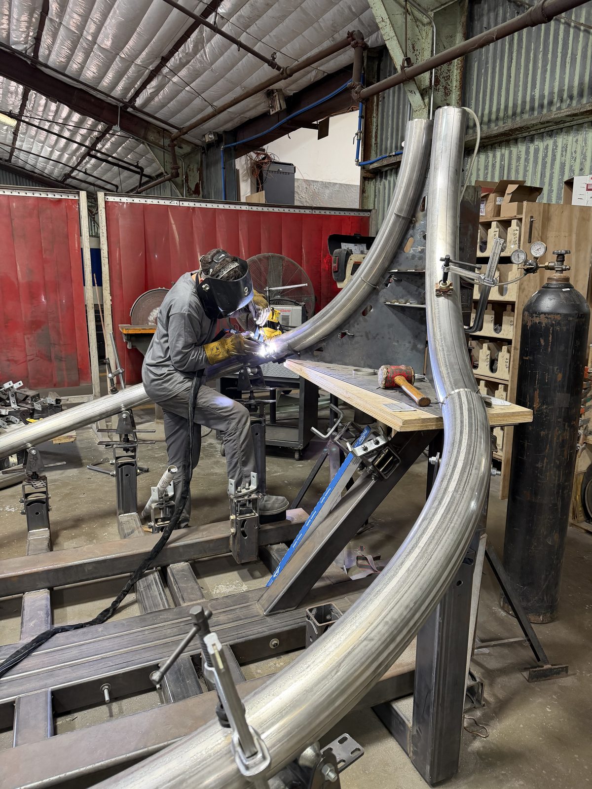 Andrew welding up CCC Module A