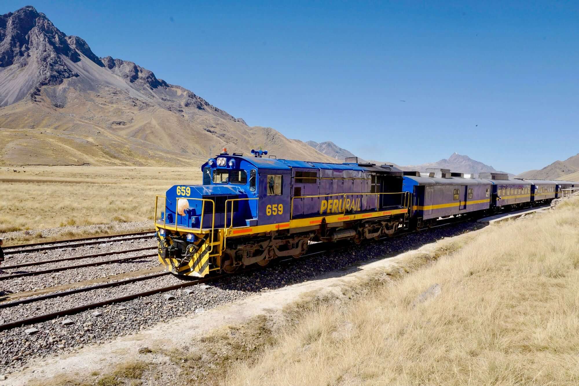 Perurail Titicaca Train in La Raya, Peru