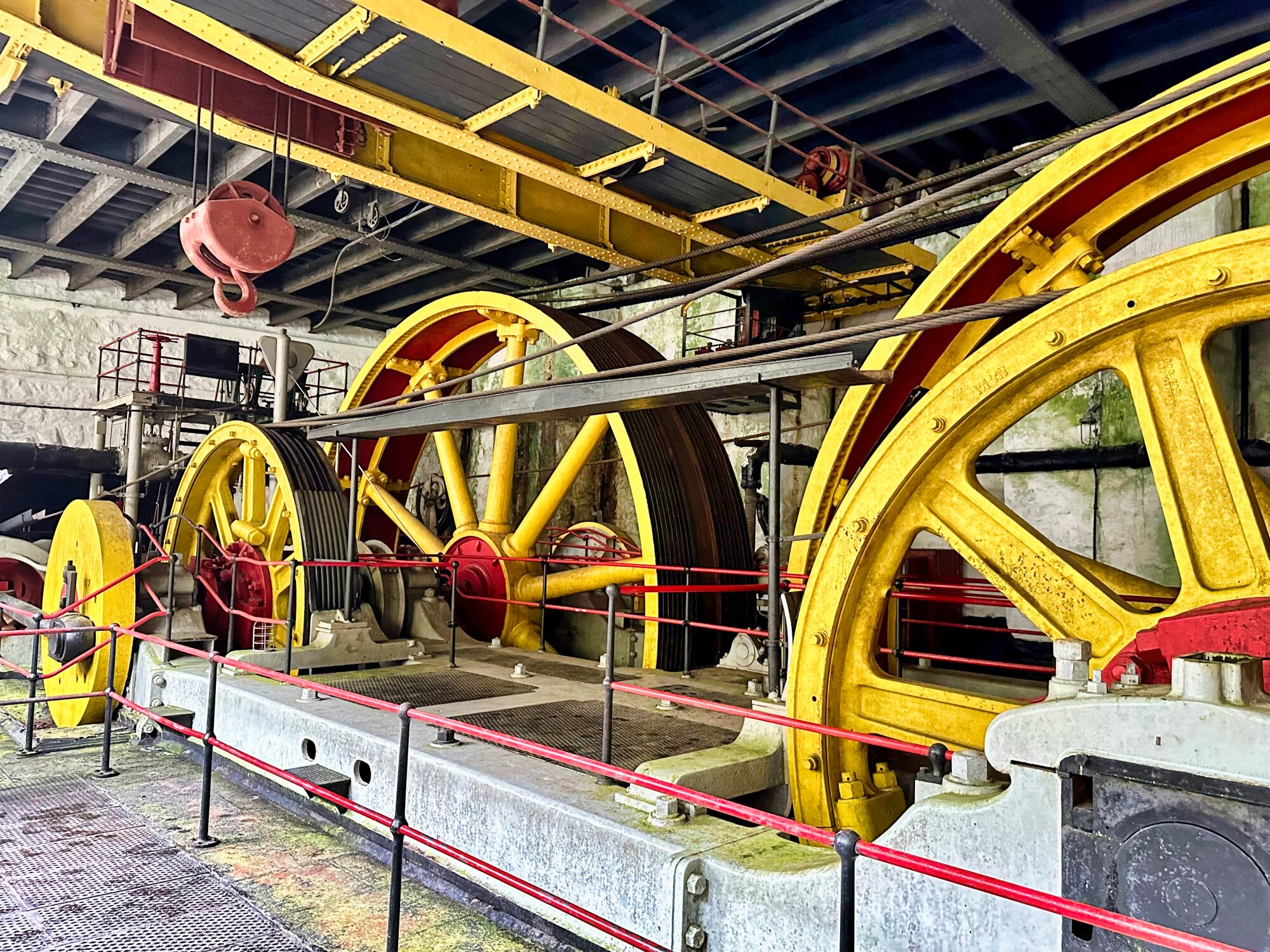 Historic cable railway machinery at Paranapiacaba in São Paulo state, Brazil