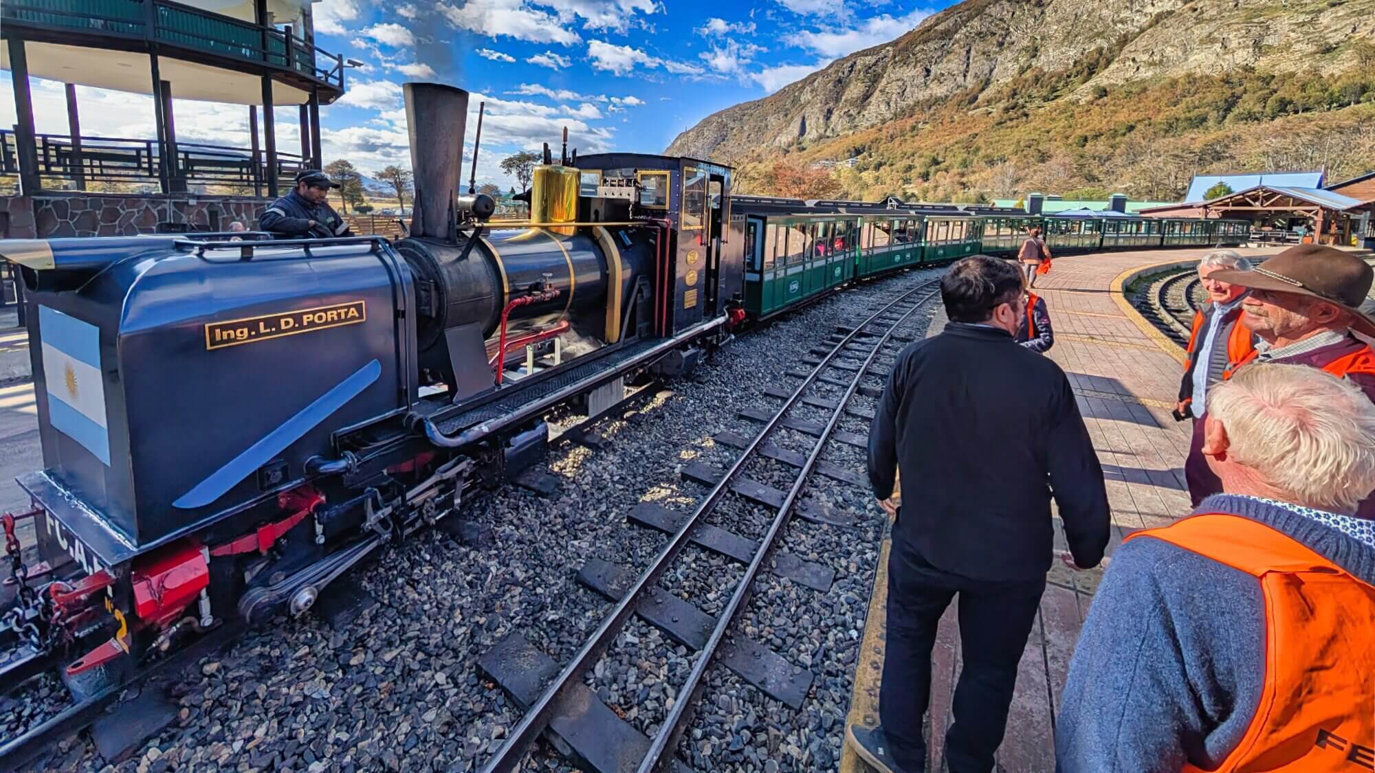 End of the World Train steam locomotive near Ushuaia in Tierra del Fuego