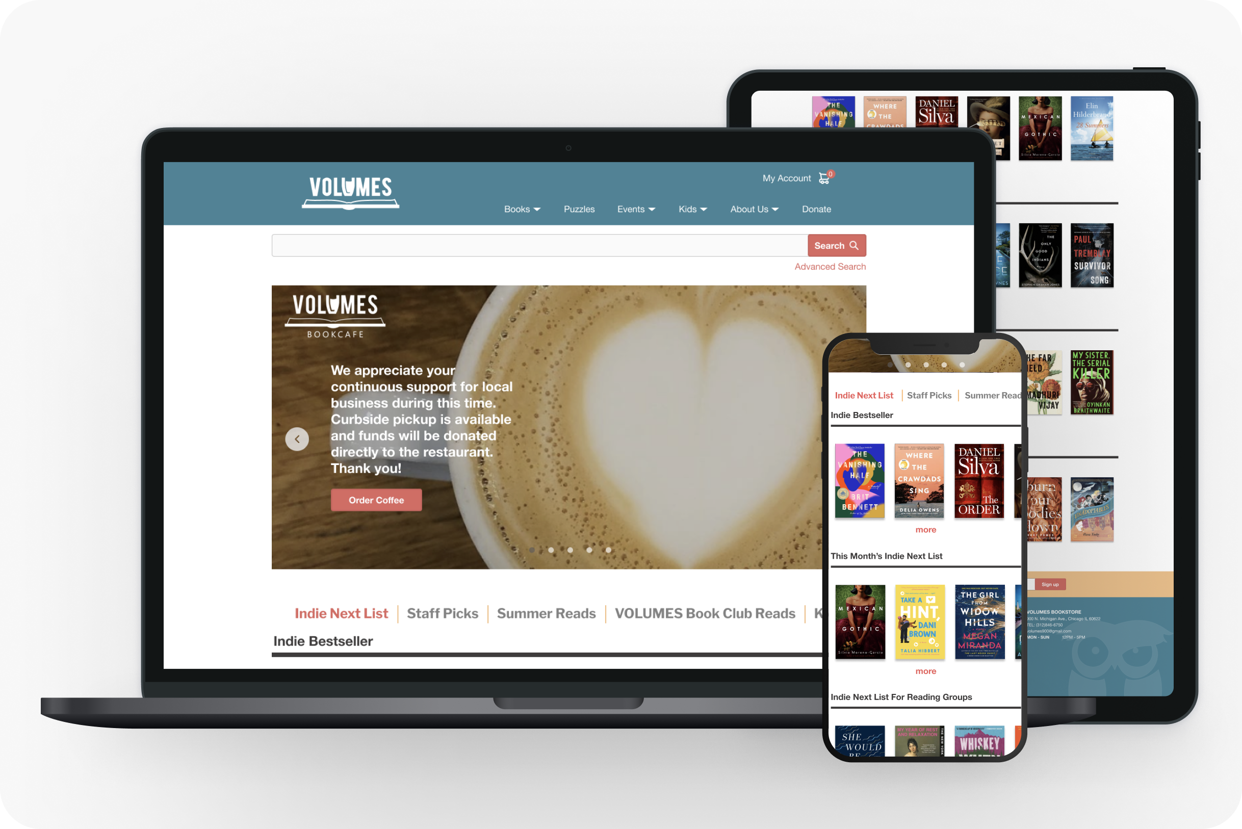 Desktop Mockup Screen Local Bookstore Website Redesign