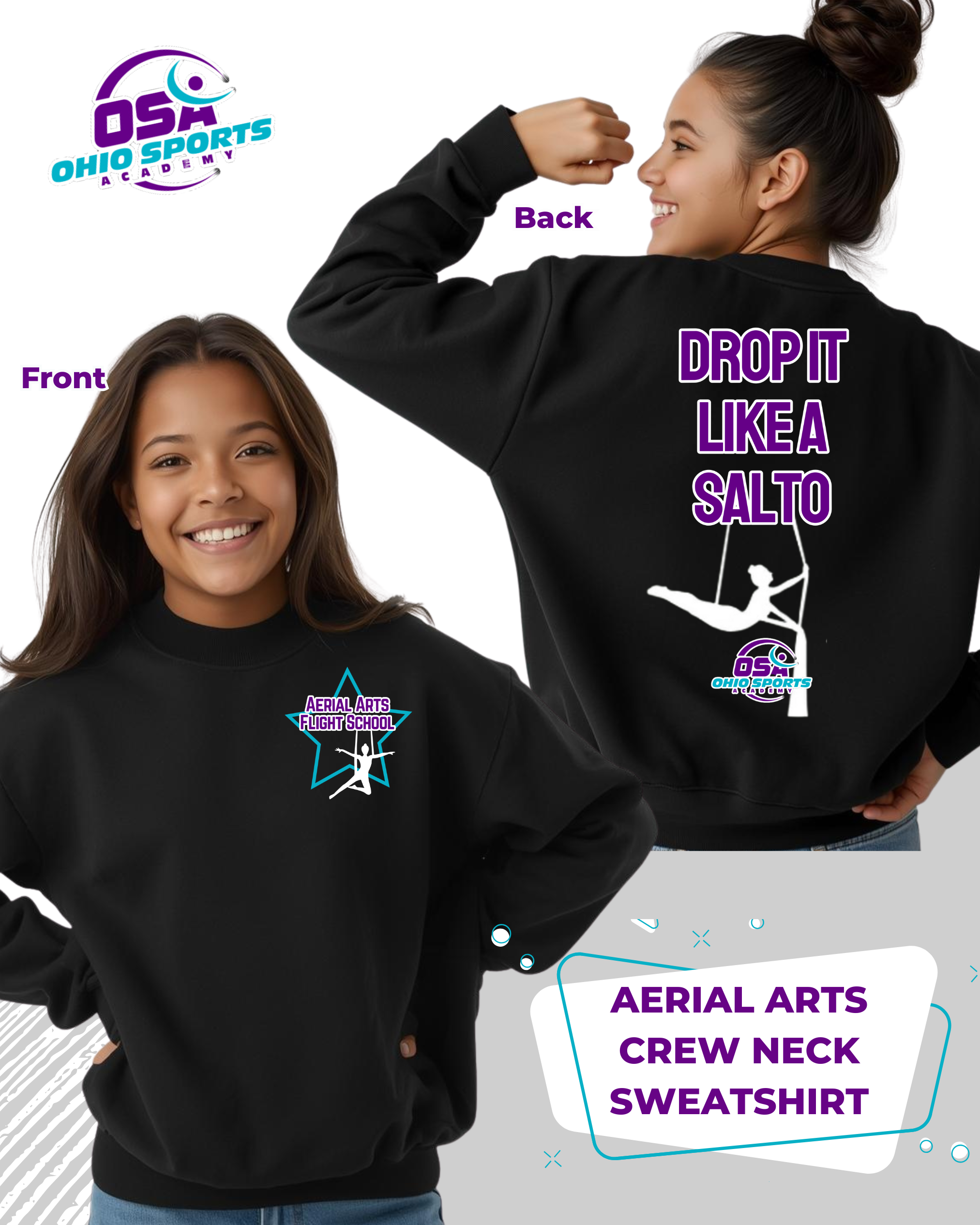 Aerial Arts Program Crew Neck Sweatshirt