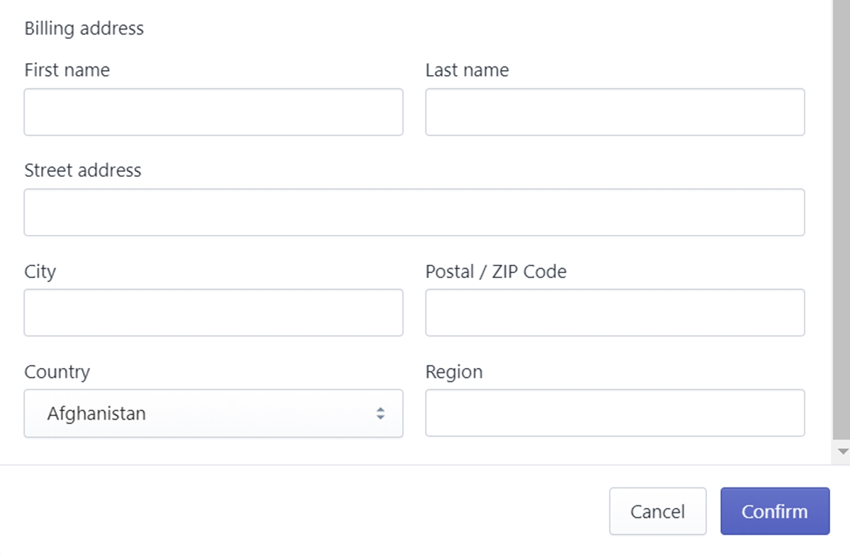 How to change your billing address