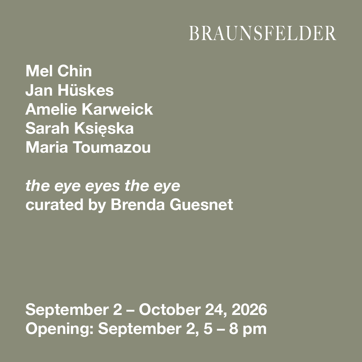 Exhibition: the eye eyes the eye