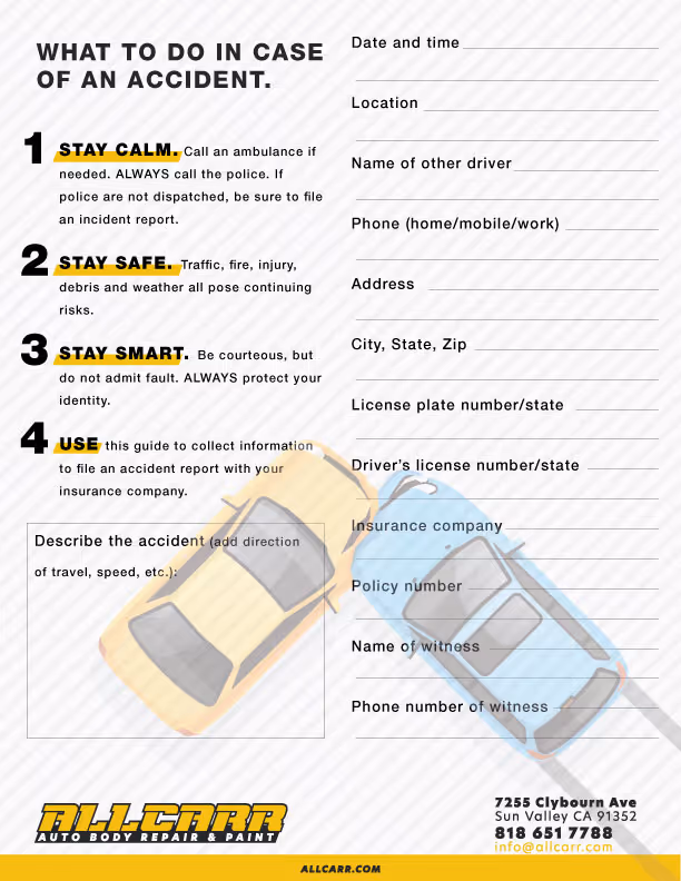 In case of accident image