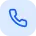 Blue telephone receiver icon inside a rounded square with a light gradient background.
