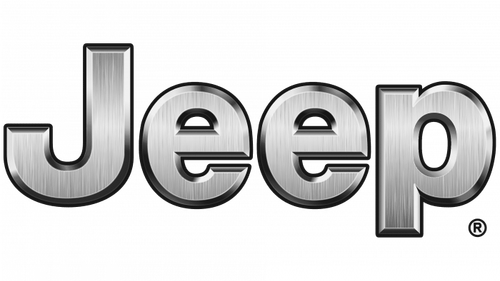 Jeep metallic wordmark logo