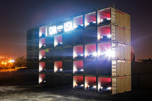Audi Scoreboard at night