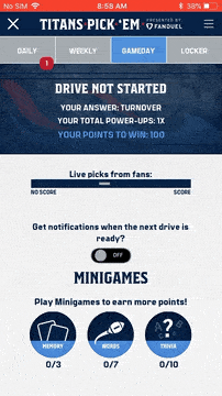 Trivia game play animation