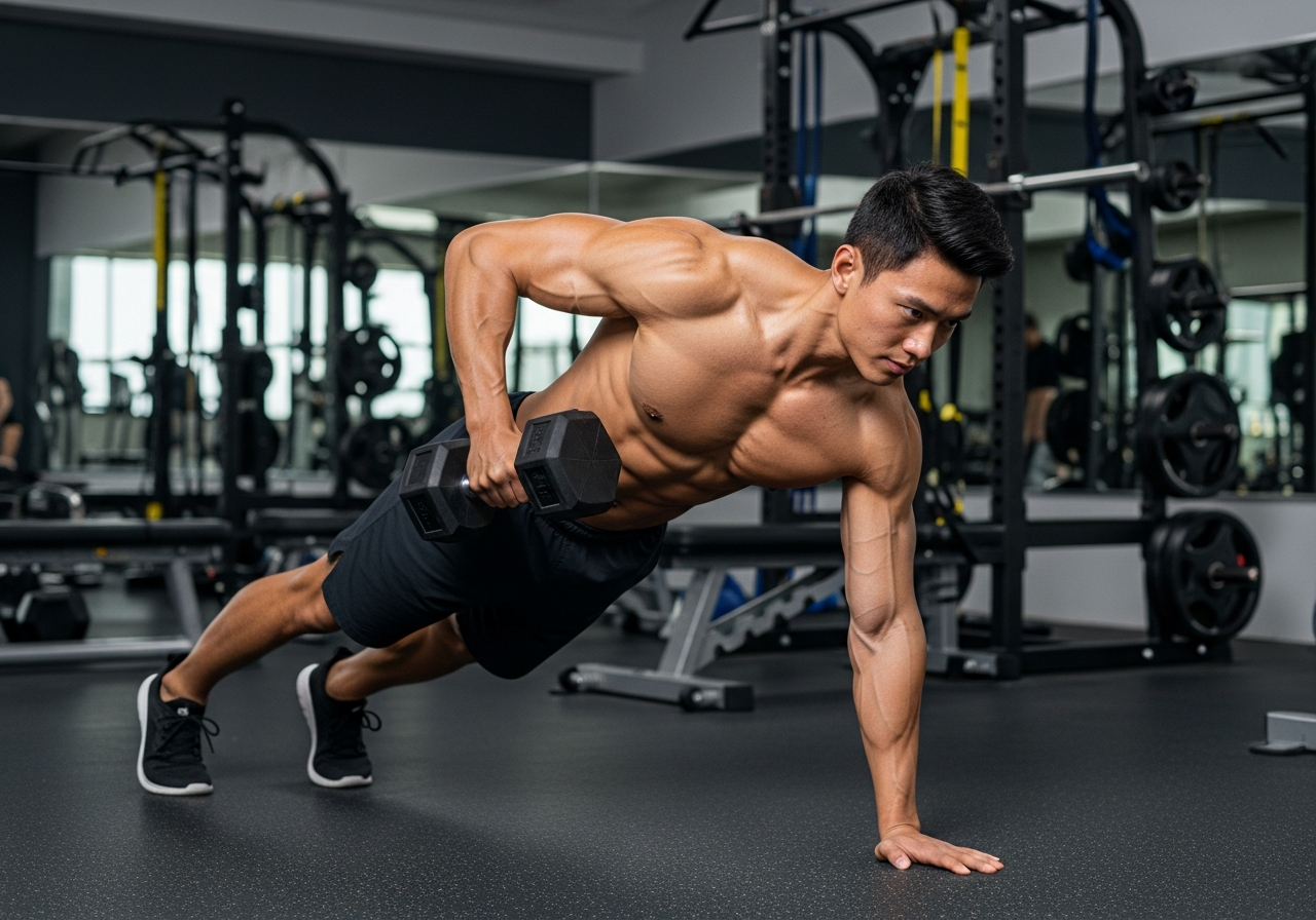 ท่ายกดัมเบล Renegade Row