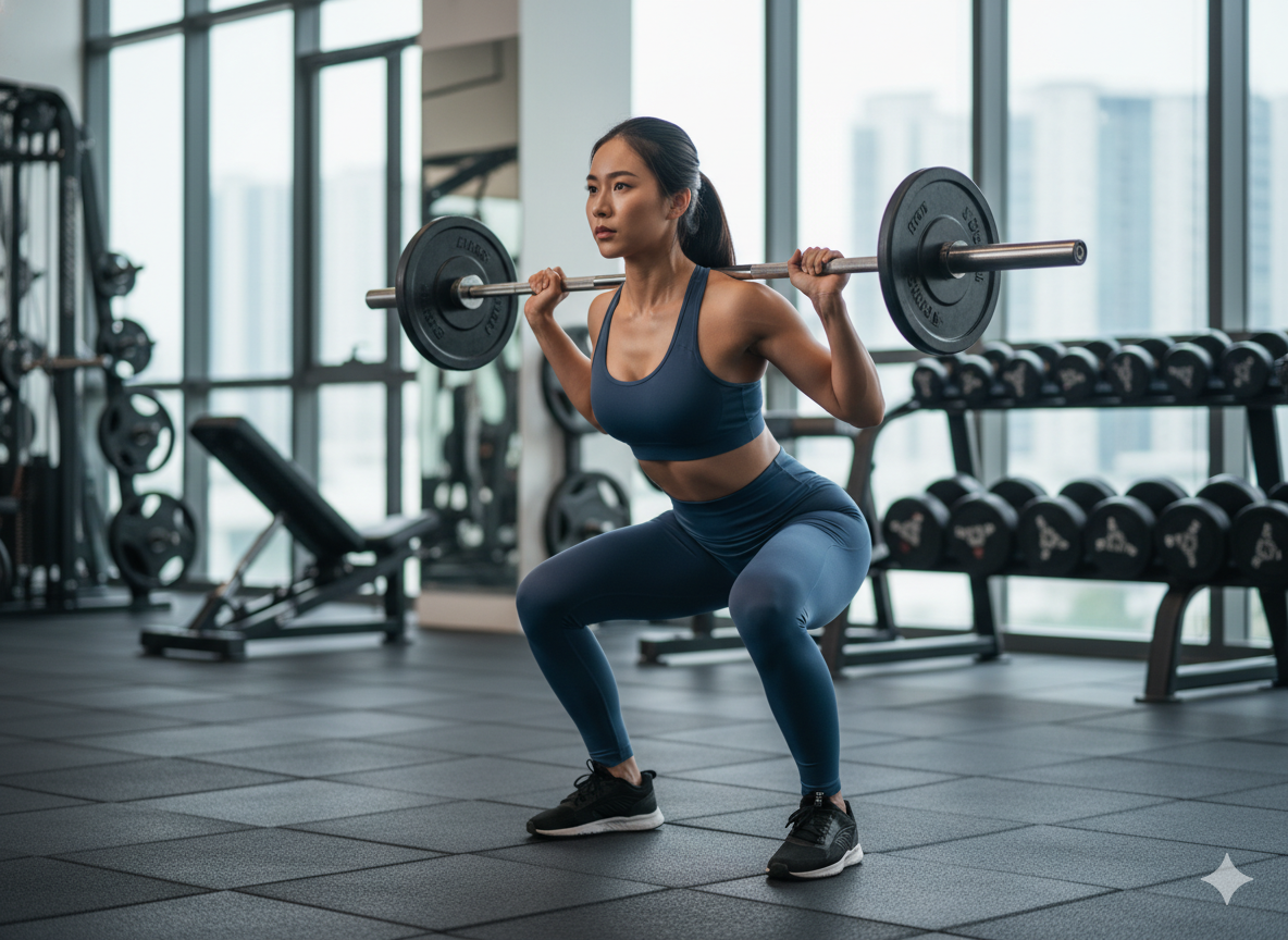 ท่าลดต้นขา squat