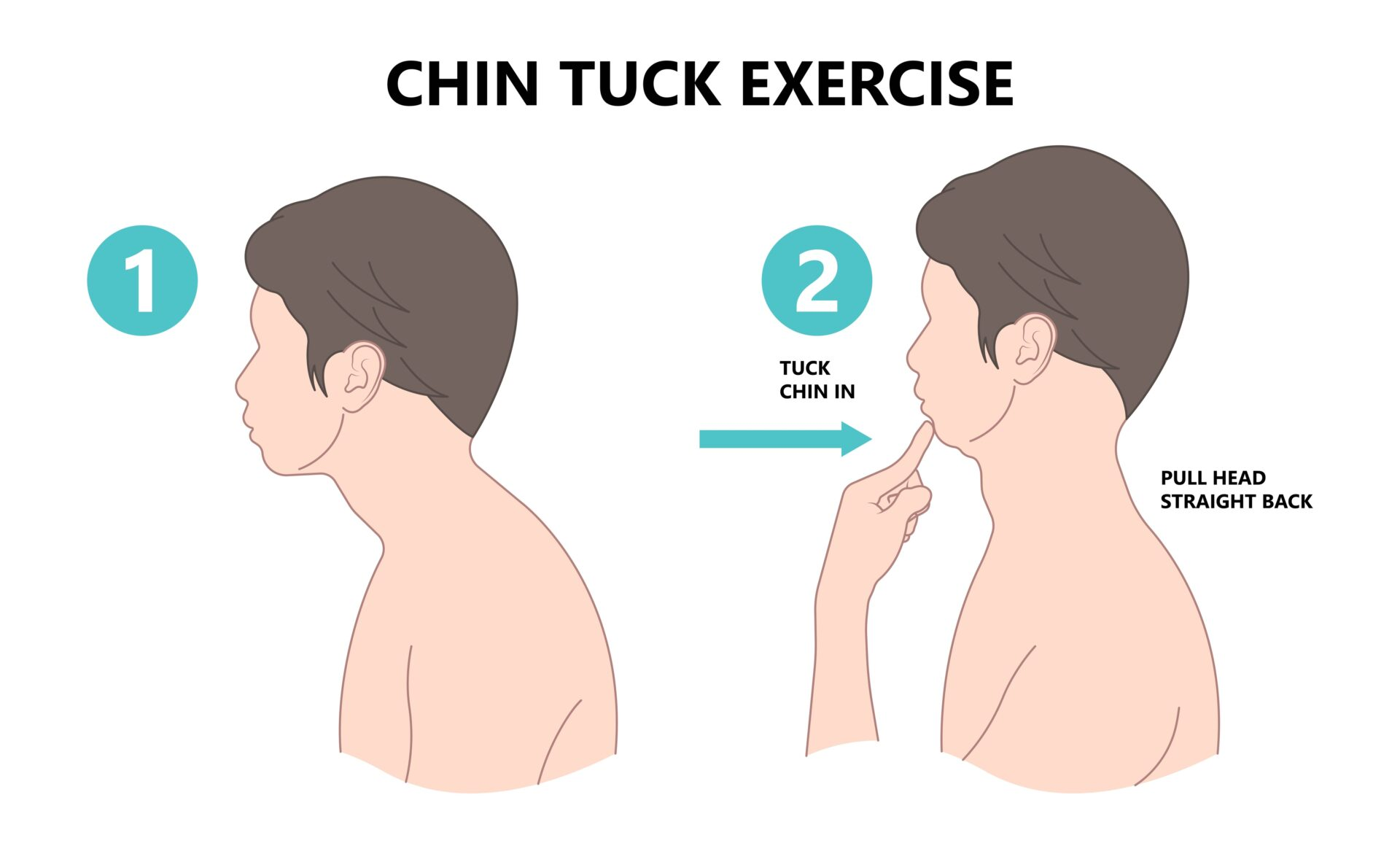 ท่าบริหารแก้ออฟฟิศซินโดรม Chin Tuck