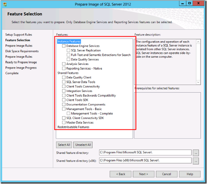 Example of MSSQL Features (source: Microsoft.com)