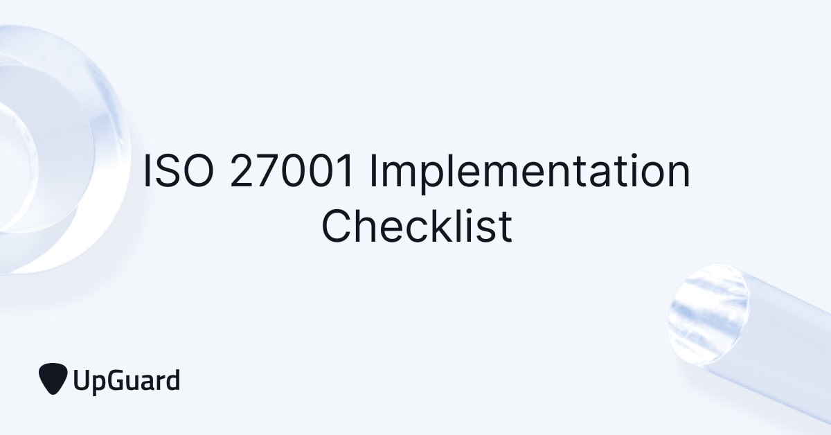 ISO 27001 Implementation Checklist (Free PDF Download) | UpGuard