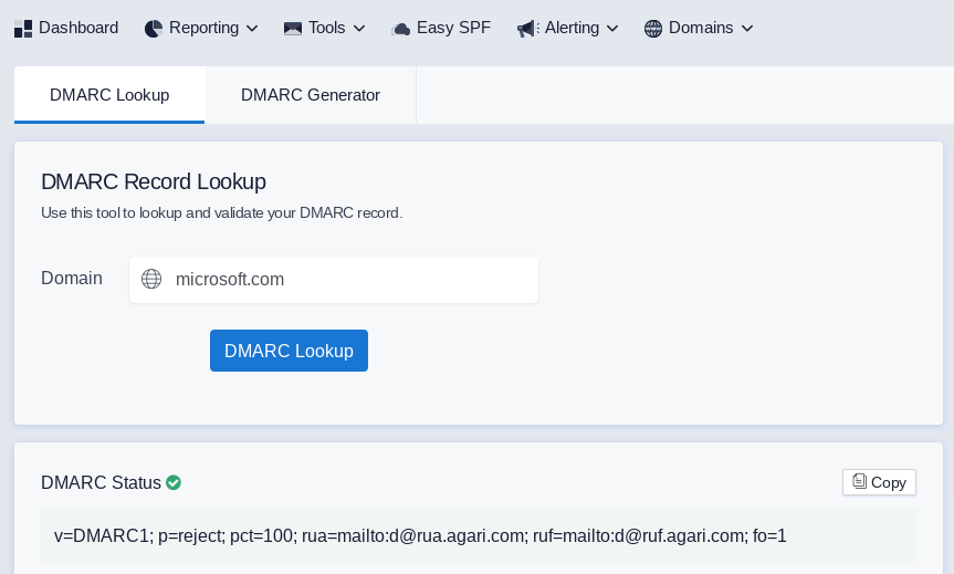 DMARC lookup