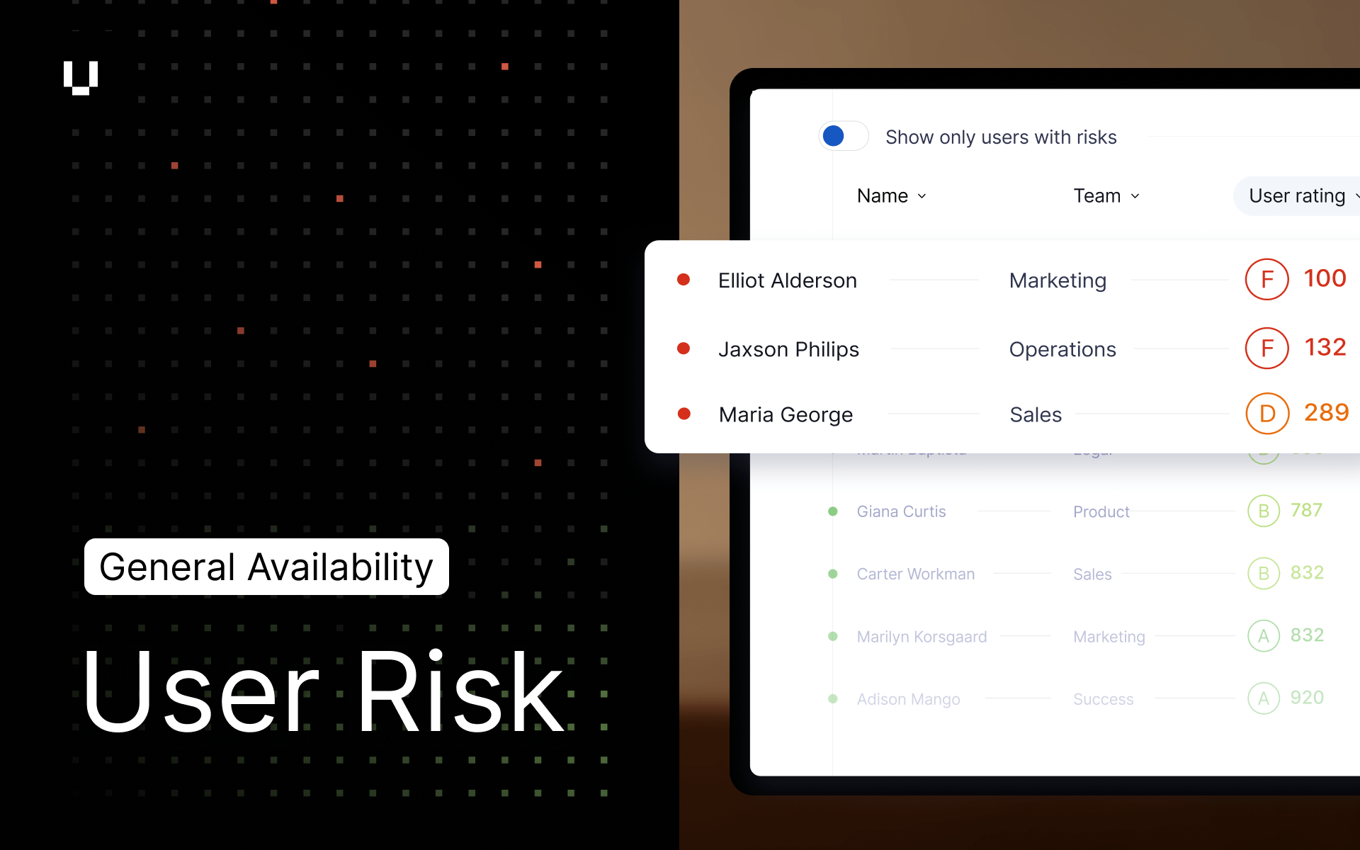 Our biggest release yet! User Risk is now in General Availability