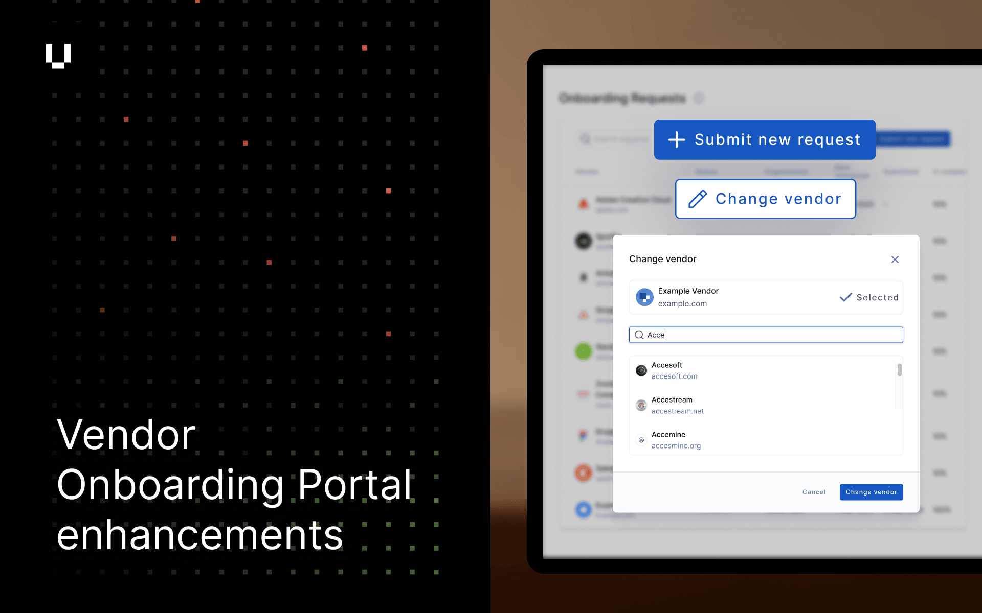 Vendor Onboarding Portal enhancements