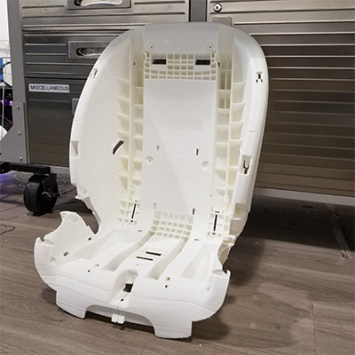 Graco carseat prototype for design verification before tooling.