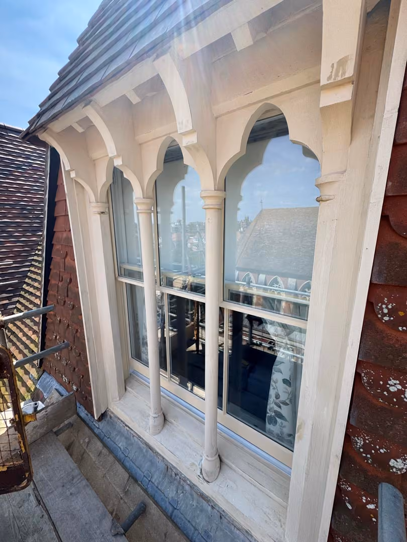 a window on a building