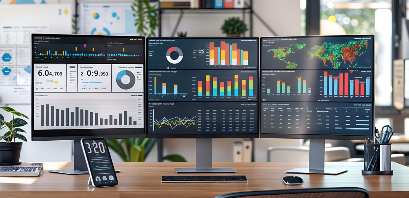 Data and KPIs on screens