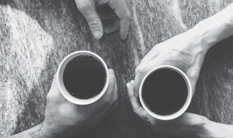 Picture of an interview situation from above