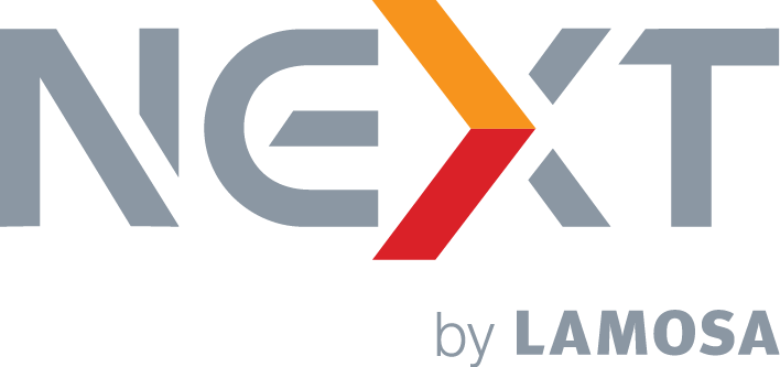 NEXT by LAMOSA logo text in black.
