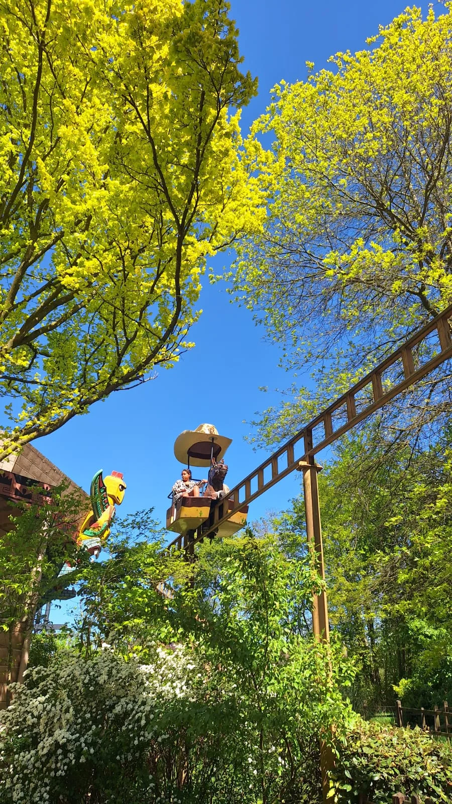 Internen in een attractie in het pretpark