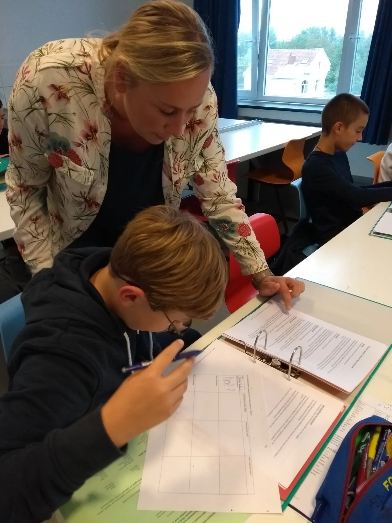 Interne aan het studeren